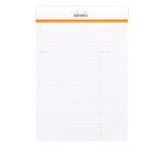 Meeting Pad - bloc agrafé Rhodia N°16 A5 80 feuillets pré-imprimés détachables 80g - Blanc