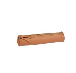 Natuurlederen pennenzak SLIM 4x2.5x19.5 - Naturel