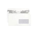 Paquet de 50 Enveloppes Forever 100% Recyclé DL-110x220mm 80g Auto-Adhésives - 80g/m2 - Fenêtre Papier Cristal 45x100 (position 20/20) - Blanc