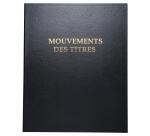 Reliure registre 32x26cm 4 anneaux avec recharge de 100 feuillets imprimés - Mouvements de titre