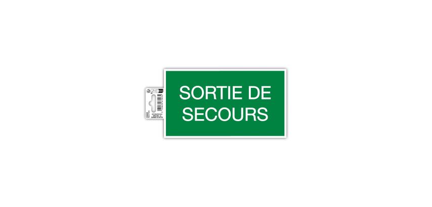 Non-slip adhesive PVC panel emergency exit 20x11 cm - Green
