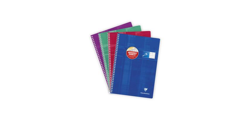 Clairefontaine Wirebound Notebook for Partially Sighted Children Seyes 2.5mm, A4, 50 Sheets - Assortment