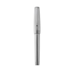 Stylo en métal précieux, corps et attributs palladium brossés, plume F