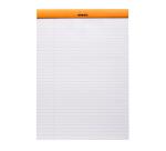 Bloc agrafé N°18 A4 80 feuilles lignées + marge 80 g. - Orange