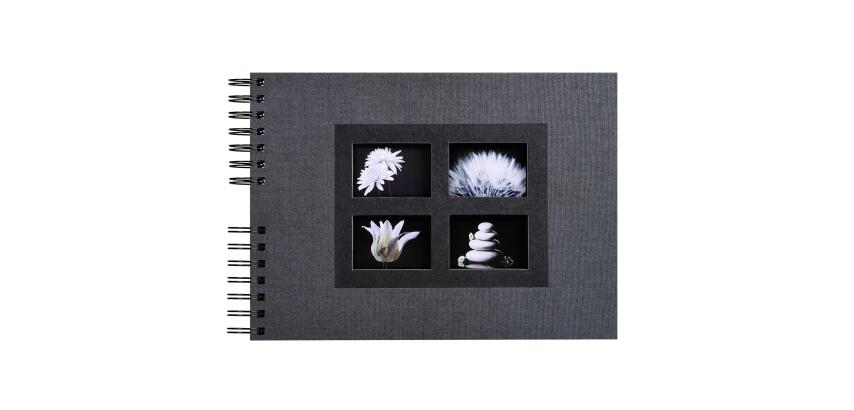 Album photos à spirales 50 pages noires Passion - 32x22 cm