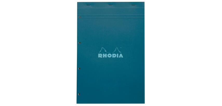 Bloc agrafé Rhodia Couleurs Paon N°20 A4+ 21x31,8 cm - Paon