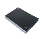 Pultordner Ordnungsmappe mit 7 Fächern aus Recycling-Karton, numerisches Register 1-7, für DIN A4 - Schwarz