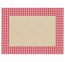 Barquette de 400 sets de table papier gaufré recyclé 80g/m2, Lin Vichy - Format 30x40cm - Lin Vichy