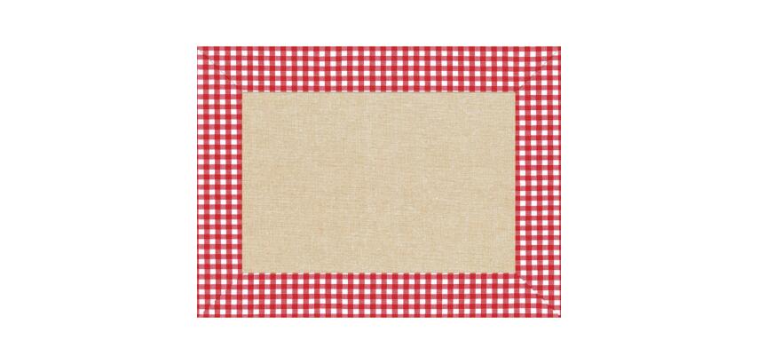 Schachtel mit 400 Dekor-Tischsets, geprägtes Recyclingpapier 80g, Lin Vichy - Format 30x40cm - Vichy Leinen