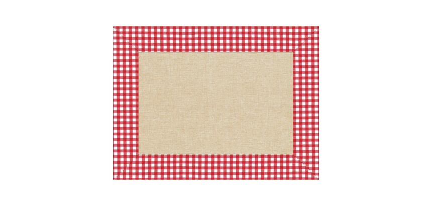 Barquette de 400 sets de table papier gaufré recyclé 80g/m2, Lin Vichy - Format 30x40cm - Lin Vichy