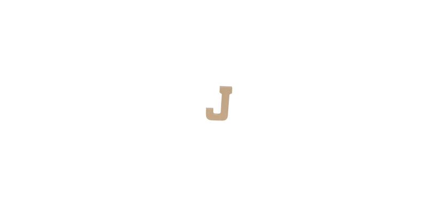 Lettre J kraft 20cm - Kraft