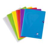 Cahier piqué Mimesys 24x32cm 48 pages petits carreaux couverture polypropylène Couleur aléatoire - Assortis