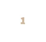 Kraft Number '1' 20cm - Kraft