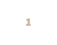Kraft Number '1' 20cm - Kraft