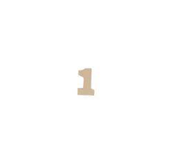 Chiffre 1 kraft 20cm - Kraft