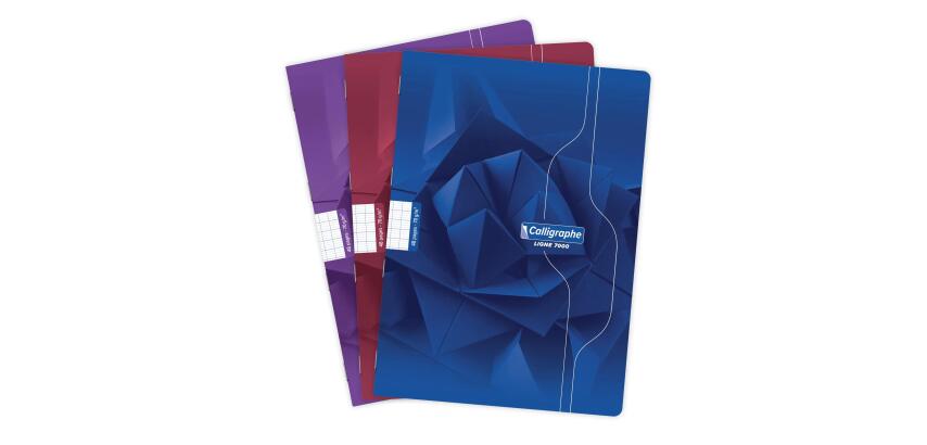 Clairefontaine Stapled Notebook, Ligne 7000, 21x29,7cm, Seyes, 24 Sheets 70g - Assortment