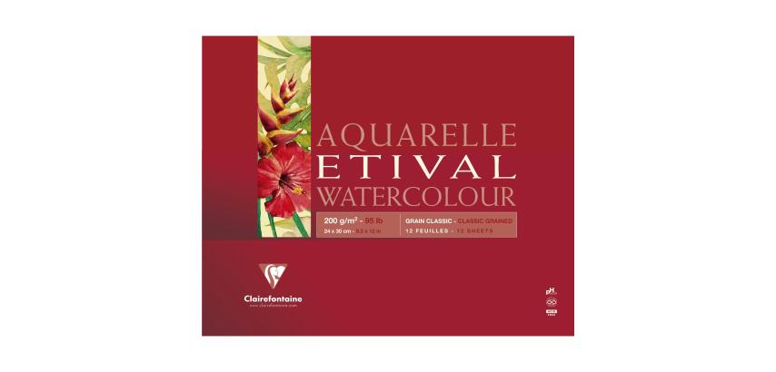 Etival bloc collé 4 côtés 10F 24x30cm 200g grain classic