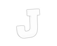 Petite lettre J 12cm - Blanc