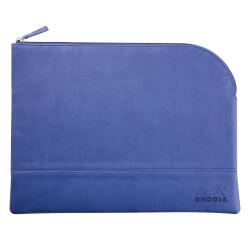 Rhodiarama etui met rits in kunstleer - maat L - 21x28 cm - Sapphire