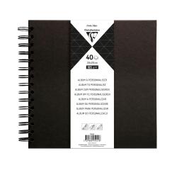 Album à personnaliser de 40 feuilles 185g/m2 au format 20x20cm - Noir