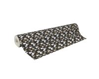 Papier cadeau Alliance, largeur 70 cm - Rouleau de 50 m,  Sapin - Noir & Blanc