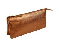 KLEO-PATHRA CUIR Grande Pochette 2 compartiments 22x11 cm Bronze