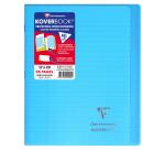 Cahier piqué Koverbook 17x22cm 96 pages ligné + marge couverture polypropylène transparent - Assortis
