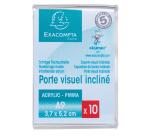 Pack 10 label holders 52x37 A9 portrait - Crystal