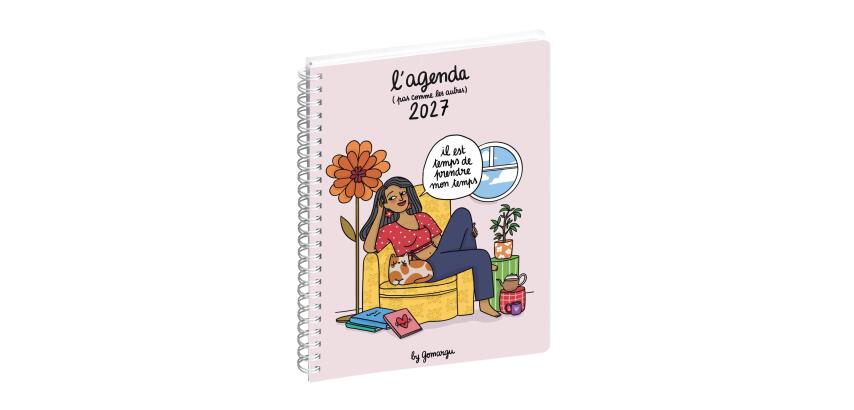 Agenda de bureau Gomargu 15 x 21 cm Semainier Janvier à Décembre 2027 - Visuel