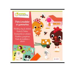 Coffret créatif, Pâte à modeler et gommettes - Multicolore