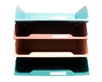Bandejas de correo Skandi - 346x255x243 mm, A4+ - Colores surtidos