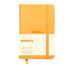 Webnotebook 9x14 cm 192 pages uni papier ivoire 90g fermeture élastique - Orange