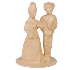 Figurines mariés : homme + femme - Kraft