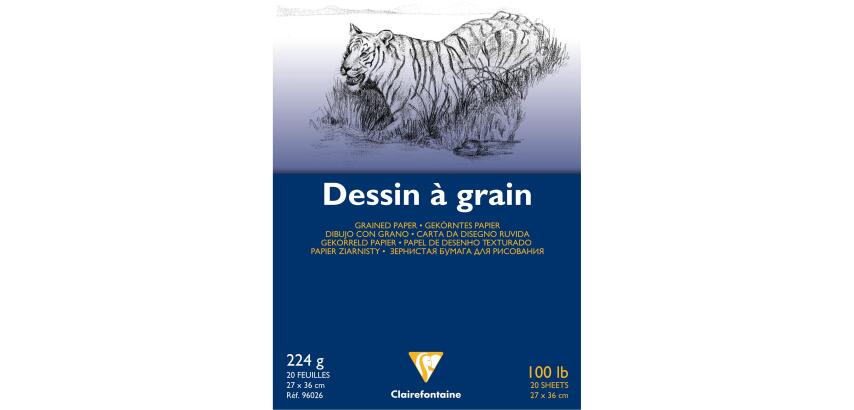 Dessin à Grain bloc collé 20F 27x36cm 224g