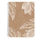 Cocoa motif, Carnet reliure intégrale A5 - 14,8 x 21 cm, 148 pages, Ligné, ass. - Cacao