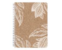Cocoa motif, Carnet reliure intégrale A5 - 14,8 x 21 cm, 148 pages, Ligné, ass. - Cacao