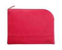 Rhodiarama pochette zippée en simili cuir - taille L (21x28 cm) - Framboise