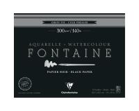 Fontaine Noir bloc collé 1 côté 12F 48,3x63,5cm 300g grain fin