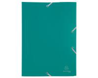 3 Flap Folders with Elastic Straps Opaque Polypropylene Eco A4 - Green