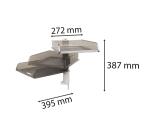 Schwenksäule mit 3 Briefablagen B4 - Transparent grau