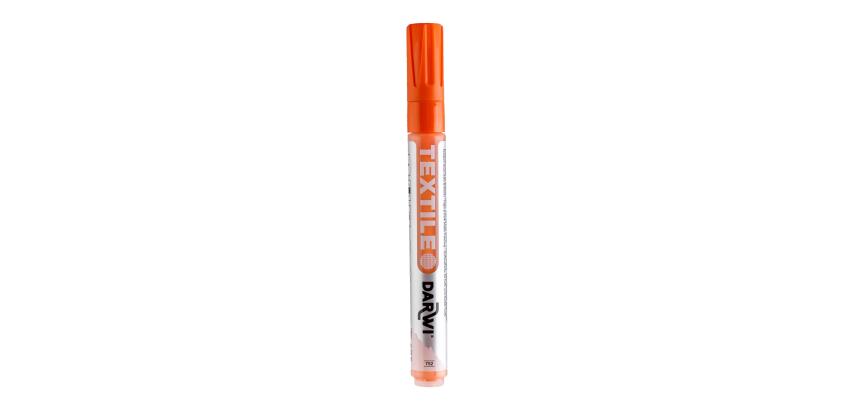 DARWI Marqueur Peinture Textile Opaque Pointe Conique Fine 2mm - Orange