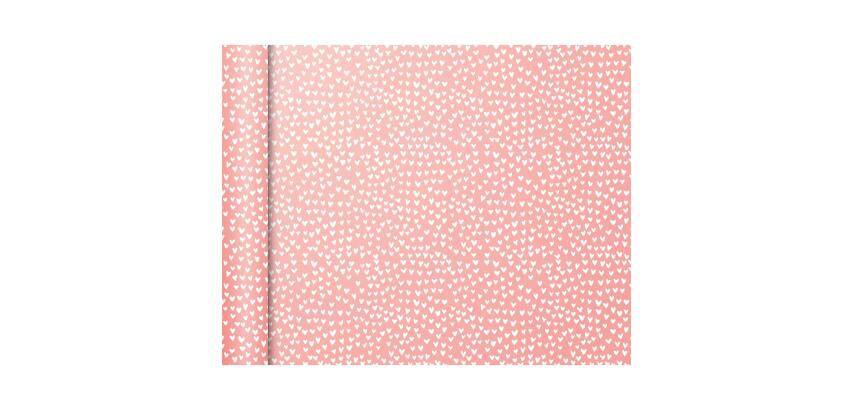 Papier 80g, Tiny Rolls 5x0,35m, Coeurs - Rose
