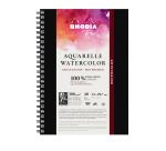 Rhodia Touch Watercolor Book, papier 100% coton grain satiné 300g - A4 portrait, 40 pages - Noir