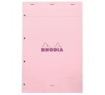 Rhodia gehefteter Block, COULEURS N°20 A4+/21x31,8 cm, 4-fach gelocht, 80 Blatt Seyès/französische Lineatur 80g, mikroperforiert - Rosa