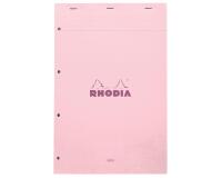 Bloc agrafé Rhodia Couleurs Rose N°20 A4+ 21x31,8 cm - Rose