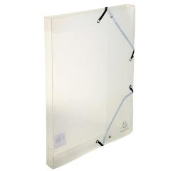 Elasticated PP Filing Box Crystal 25mm Spine A4 - Crystal