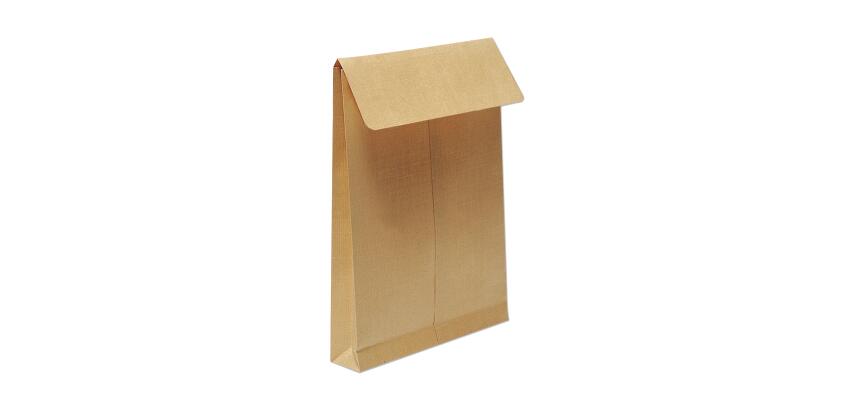 Boite de 125 Pochettes Kraft Armé Brun 26-275x365 mm avec Soufflet de 30 mm - Auto-Adhésives - 130g/m2 - Brun