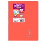 Cahier reliure intégrale enveloppante Koverbook Neon A4 160 pages ligné couverture polypropylène opaque - Assortis