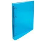 Classeur 4 anneaux plastifié Exacompta Crystal A4 maxi - Dos 3 cm couleurs assorties