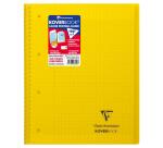 Cahier reliure intégrale enveloppante Koverbook A4+ 160 pages grands carreaux détachables perforé 4 trous couverture polypropylène transparent - Assortis